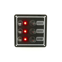 Switch Panel with Fuse and Toggle switch ? 3 Gang, 12V
