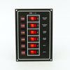 Switch Panel with Fuse and Rocker Switch 6 Gang, 12V