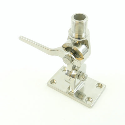 Adjustable Stainless Steel VHF Antenna Base ? Surface Mount 4 Way Swivel