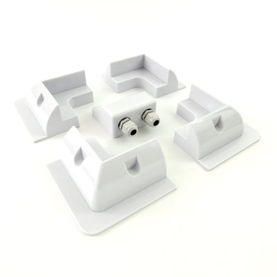 Solar Panel Corner Brackets, Set of 4, with Cable Gland