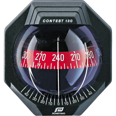 Plastimo Compass Contest 130 for Bulkhead Mount (Black/Red, Zone A) P17292 17292