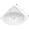 Plastimo Plastic Angle Inset Sink 33 x 30cm White P17449 17449