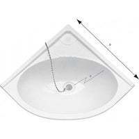 Plastimo Plastic Angle Inset Sink 33 x 30cm White P17449 17449