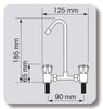 Plastimo Swivel/Folding Mixer Tap Chrome 3/8" P39463 39463