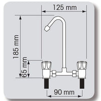 Plastimo Swivel/Folding Mixer Tap Chrome 3/8" P39463 39463