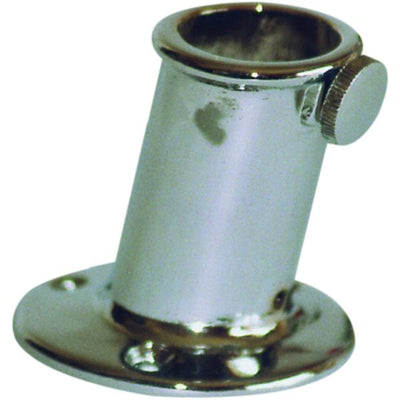 Plastimo Flag Pole Socket in Chromed Brass 25mm Inclined P417601 417601