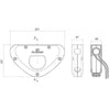 Plastimo Outboard Motor Holder Grey P65628 65628