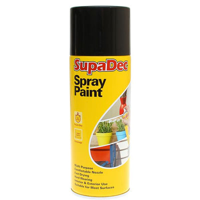Supadec Spray Paint 400ml Gloss Black