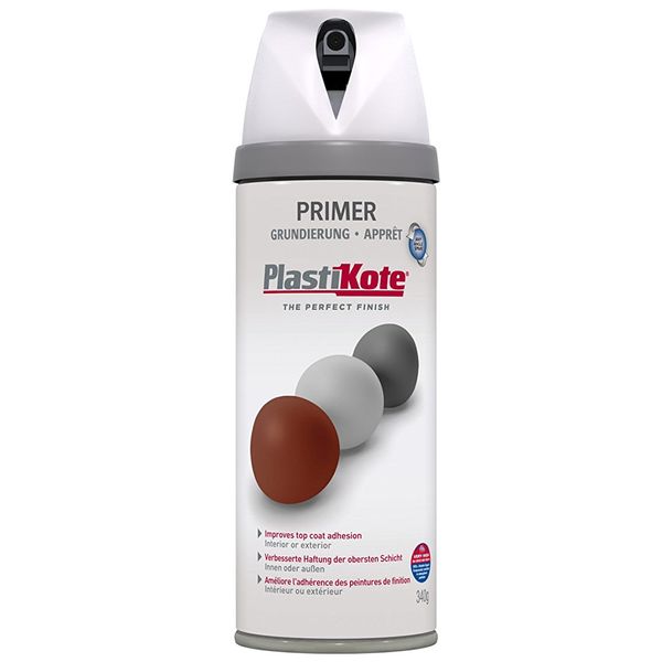 PlastiKote Twist & Spray Paint 400ml White Primer - 677642