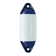 F01 Small Cylindrical Fender 13x37cm White with Blue Top