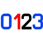 Sail Numbers 230mm Blue 6/9