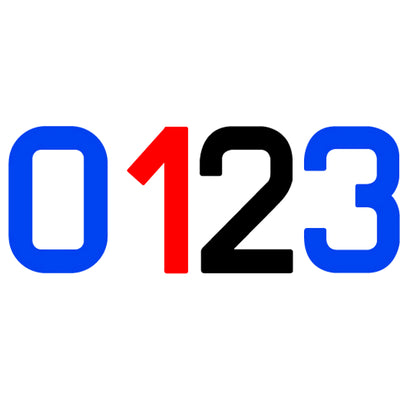 Sail Numbers 230mm Blue 6/9