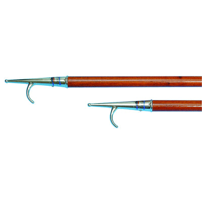Boat Hook Wooden Handle With Chromed Brass Hook 210cm