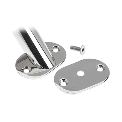 Oval Montage Plate For 25mm Dia Handrails 03515-18 Elecropolished Stainless Steel Roca 42507