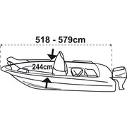 Boat Cover M 518-579cm W 244cm, Silver