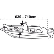 Boat Cover XXL 630-710cm W 380cm, Blue