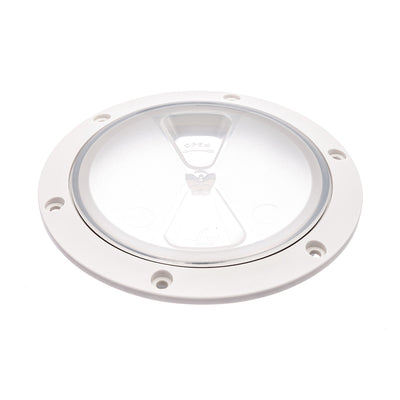 Screw Inspection Cover+Seal 100mm (Clear/White) by RWO - Part No R4043