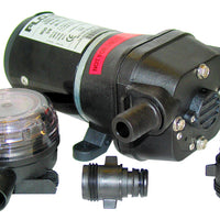 Self-priming diaphragm pump 12 volt d.c. Connections for 19mm (¾") bore hose - Flojet R4105501A OBSOLETE