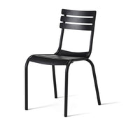 Rio Black Aluminium Side Chair (Stackable)