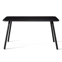 Rio 6-Seater Dining Table - Black Aluminium 1400 x 800mm