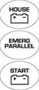 BEP SET-715 Emergency Parallel Battery Switch Label Set