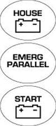 BEP SET-715 Emergency Parallel Battery Switch Label Set