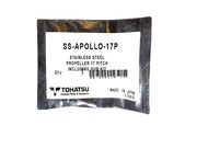 SS-APOLLO-17P Stainless Steel Propeller 17 Pitch Including Hub Kit (75-115Hp)