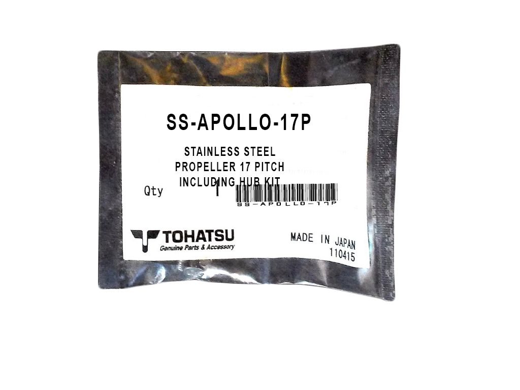 SS-APOLLO-17P Stainless Steel Propeller 17 Pitch Including Hub Kit (75-115Hp)