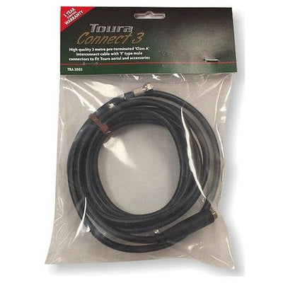Aerial Cable 3m 'F' Male Terminated RG6 - TRA3003