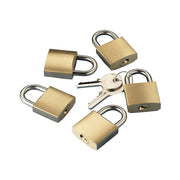 Key Alike Padlock 30mm Pack of 5 Locks With 2 Keys
