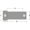 Clevis Pin 3/8" Dia. x 13/16" Grip Length Two Hole