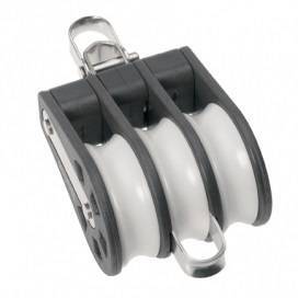 Ball bearing Sheave Triple- reverse shackle + becket - ChasNewensMarine