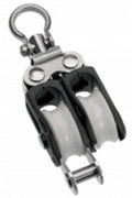Ball bearing Sheave Double- swivel + becket - ChasNewensMarine