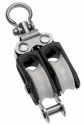 Ball bearing Sheave Double- swivel + becket - ChasNewensMarine