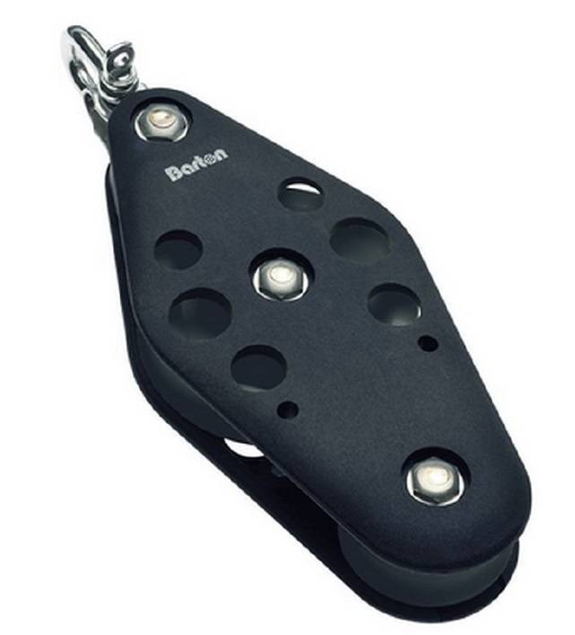 Ball bearing Sheave Fiddle- reverse shackle + becket - ChasNewensMarine