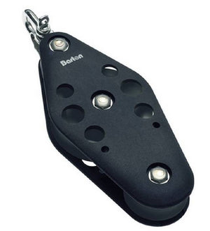 Ball bearing Sheave Fiddle- reverse shackle + becket - ChasNewensMarine
