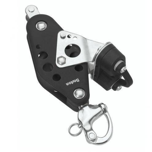 Ball bearing Sheave Fiddle- snap shackle + becket + cam - ChasNewensMarine