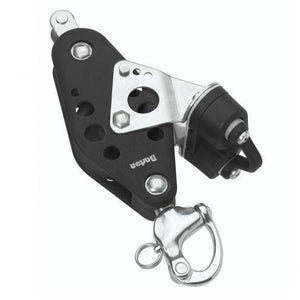 Ball bearing Sheave Fiddle- snap shackle + becket + cam - ChasNewensMarine
