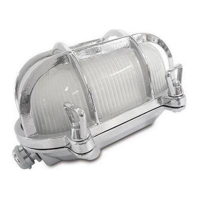 Oval Caged Bulkhead Light Chrome - 2036CP