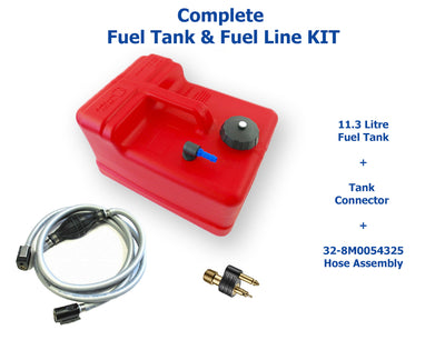 Complete Value Fuel Tank Kit for Mariner/Mercury Outboards - includes Fuel Tank, Fuel Line, and Tank Connector