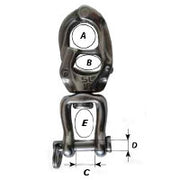 Wichard Forged SS Swivel Clevis Trigger Snap Shackles