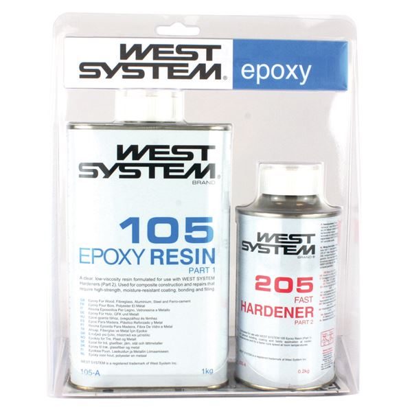 WEST SYSTEM A PACK 105 RESIN - 205 HARDENER 1.2KG (5:1)