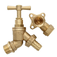 Brass Outdoor Garden Tap with Wall Mount - 106211