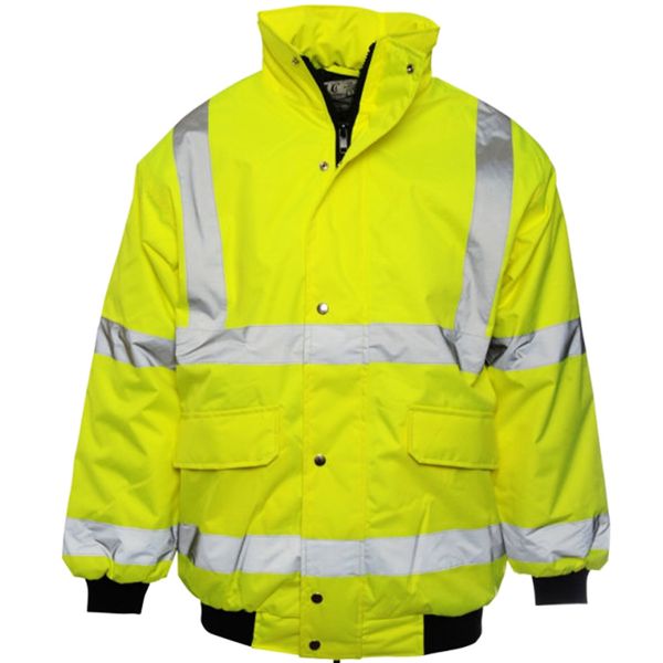 Hi-Vis Bomber Jacket Quilted Large