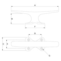 YS Fittings Aluminium Deck Cleat