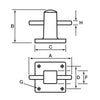 YS Fittings Aluminium Bitt Type Bollard