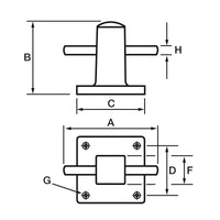YS Fittings Aluminium Bitt Type Bollard