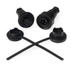 IP68 - Specified Pin Variant Plug and In-Line Socket and Caps Kit. Screw Connection.