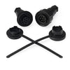 IP68 - Specified Pin Variant Plug and In-Line Socket and Caps Kit. Screw Connection.