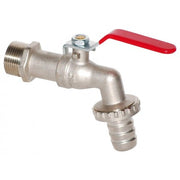 Ball bibcock with hose connection     Nickel-plated brass